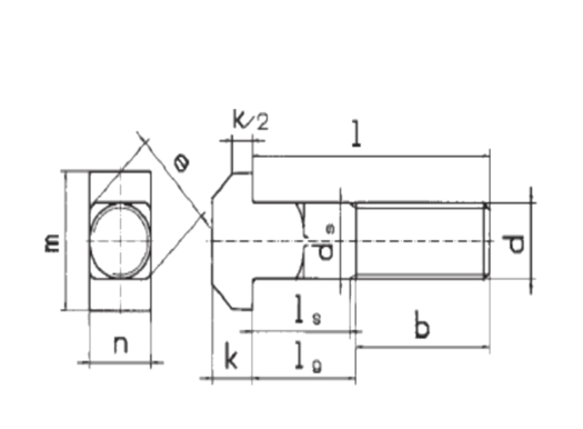 DIN 186 (ГОСТ 13152) - Hammerschrauben mit Vierkant